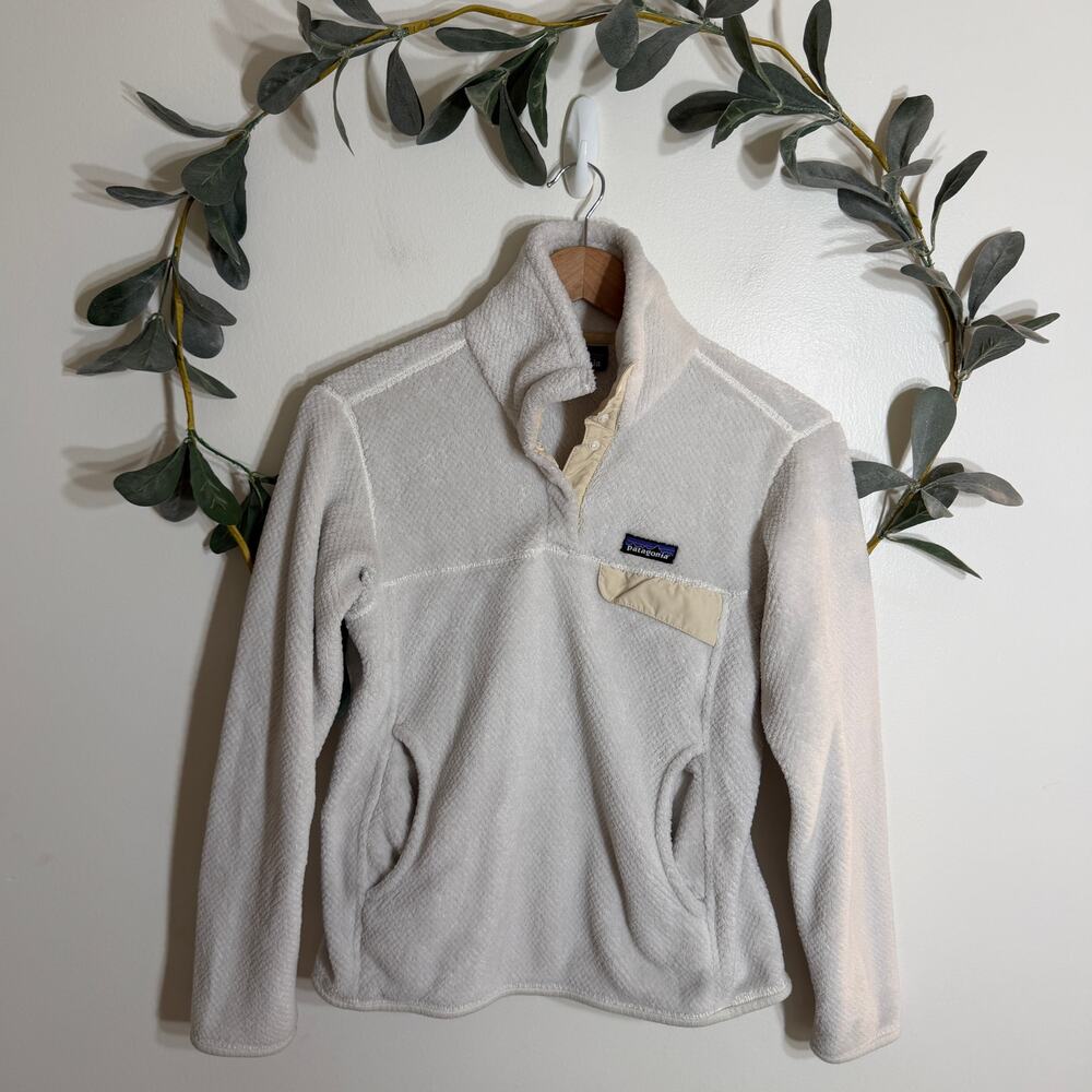 Patagonia White Snap-T Fleece Pullover
